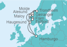 Itinerario del Crucero Noruega - AIDA