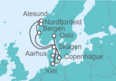 Itinerario del Crucero Noruega, Dinamarca, Alemania - AIDA