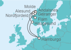 Itinerario del Crucero Noruega - AIDA