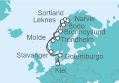 Itinerario del Crucero Suecia, Noruega - AIDA