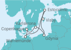 Itinerario del Crucero Suecia, Polonia, Dinamarca - AIDA