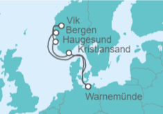 Itinerario del Crucero Noruega - AIDA