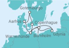 Itinerario del Crucero Dinamarca, Suecia, Alemania, Polonia - AIDA