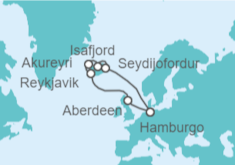 Itinerario del Crucero Islandia - AIDA