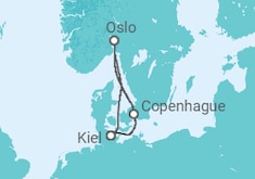 Itinerario del Crucero Noruega, Dinamarca - AIDA