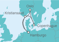 Itinerario del Crucero Dinamarca, Noruega - AIDA