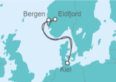 Itinerario del Crucero Noruega - AIDA