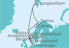 Itinerario del Crucero Noruega con Spitsbergen y Lofoten - AIDA