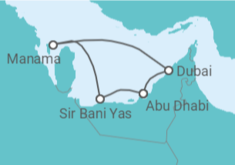 Itinerario del Crucero Oriente desde Dubai I - AIDA