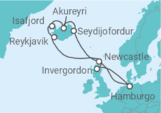 Itinerario del Crucero Excursión a Islandia - AIDA