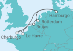 Itinerario del Crucero Holanda, Bélgica, Francia - AIDA