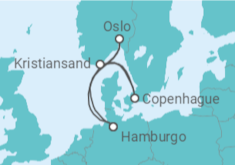 Itinerario del Crucero Dinamarca, Noruega - AIDA