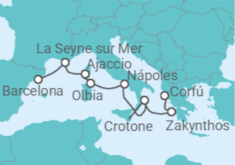 Itinerario del Crucero Grecia, Italia, Francia - AIDA