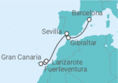Itinerario del Crucero Islas Canarias - AIDA