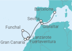 Itinerario del Crucero Islas Canarias - AIDA