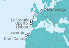 Itinerario del Crucero Islas Canarias - AIDA