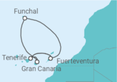 Itinerario del Crucero Islas Canarias - AIDA