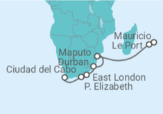 Itinerario del Crucero Desde Port Louis (Mauricio) a Ciudad del Cabo (Sudáfrica) - AIDA