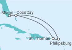 Itinerario del Crucero Islas Vírgenes - EEUU, Saint Maarten - Celebrity Cruises