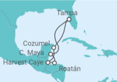 Itinerario del Crucero México, Honduras - NCL Norwegian Cruise Line