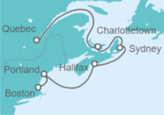 Itinerario del Crucero Canadá - Holland America Line