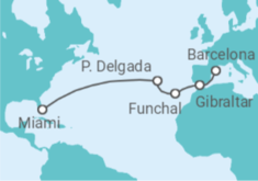 Itinerario del Crucero Portugal, Gibraltar - Holland America Line