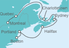 Itinerario del Crucero Canadá - Holland America Line