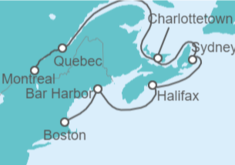 Itinerario del Crucero Canadá, Estados Unidos (EE.UU.) - Holland America Line