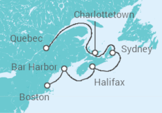 Itinerario del Crucero Estados Unidos (EE.UU.), Canadá - Holland America Line