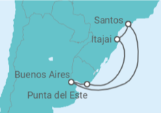 Itinerario del Crucero Brasil, Uruguay - MSC Cruceros