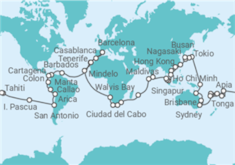 Itinerario del Crucero Vuelta al Mundo 2026 Costa Cruceros - Costa Cruceros