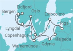 Itinerario del Crucero Noruega y Capitales Bálticas - MSC Cruceros