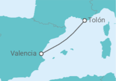 Itinerario del Crucero España - Costa Cruceros