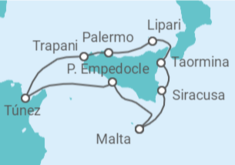 Itinerario del Crucero Italia, Túnez - Ponant