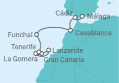 Itinerario del Crucero Islas Canarias - Ponant