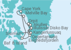 Itinerario del Crucero L´AUSTRAL desde Kangerlussuaq - Ponant