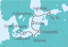 Itinerario del Crucero Estonia, Suecia, Lituania, Polonia - Ponant