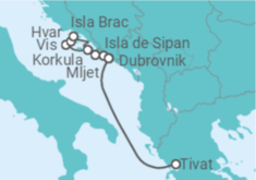 Itinerario del Crucero Croacia - Ponant