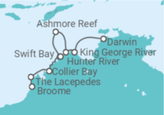 Itinerario del Crucero Desde Darwin (Australia) a Broome (Australia) - Ponant