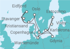 Itinerario del Crucero Noruega y Capitales Bálticas - MSC Cruceros