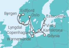 Itinerario del Crucero Capitales Bálticas y Noruega - MSC Cruceros