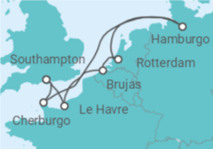 Itinerario del Crucero Reino Unido, Francia, Holanda - MSC Cruceros