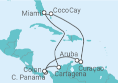 Itinerario del Crucero Colombia, Panamá, Aruba - Celebrity Cruises