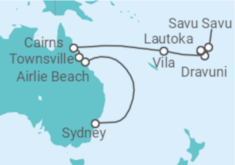 Itinerario del Crucero Australia, Vanuatu - NCL Norwegian Cruise Line