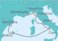 Itinerario del Crucero Sublime Mediterráneo - Regent Seven Seas