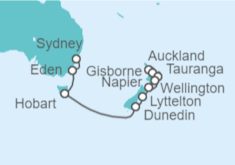 Itinerario del Crucero Desde Auckland (Nueva Zelanda) a Sydney (Australia) - Silversea