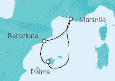 Itinerario del Crucero España, Francia - Royal Caribbean