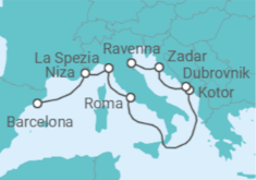 Itinerario del Crucero Francia, Italia, Montenegro, Croacia - Royal Caribbean