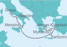 Itinerario del Crucero Islas griegas e Italia - Con vuelos - Royal Caribbean