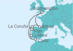 Itinerario del Crucero España, Portugal - Royal Caribbean